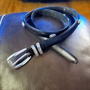 Vintage Brighton Western Skinny Leather Belt Size Small